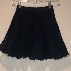 Navy lace skater skirt